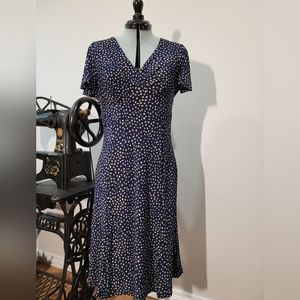 Chaps blue and cream, empire dress. Size M